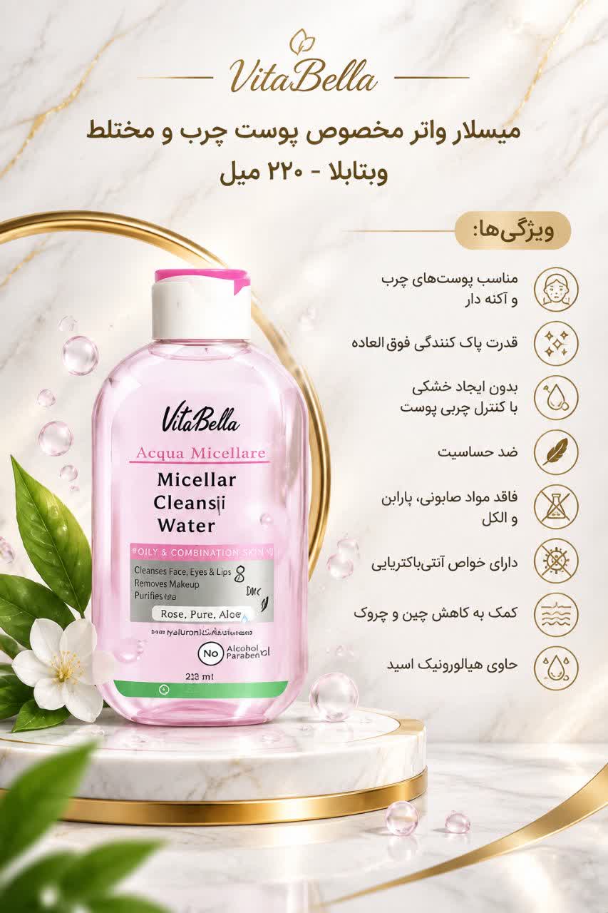 میسلار واتر مخصوص پوست چرب و مختلط